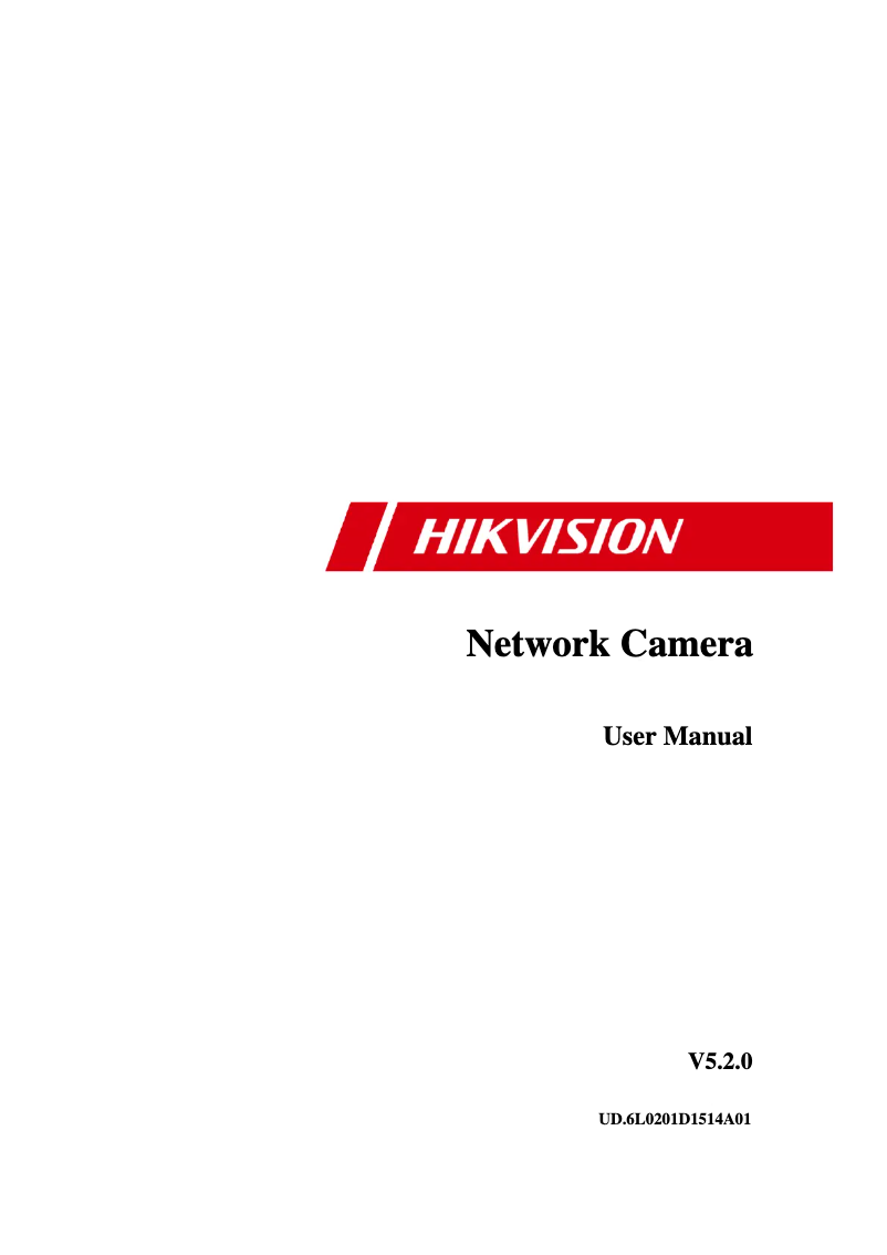 Page 1 de la notice Manuel utilisateur Hikvision DS-2CD4012FWD-A