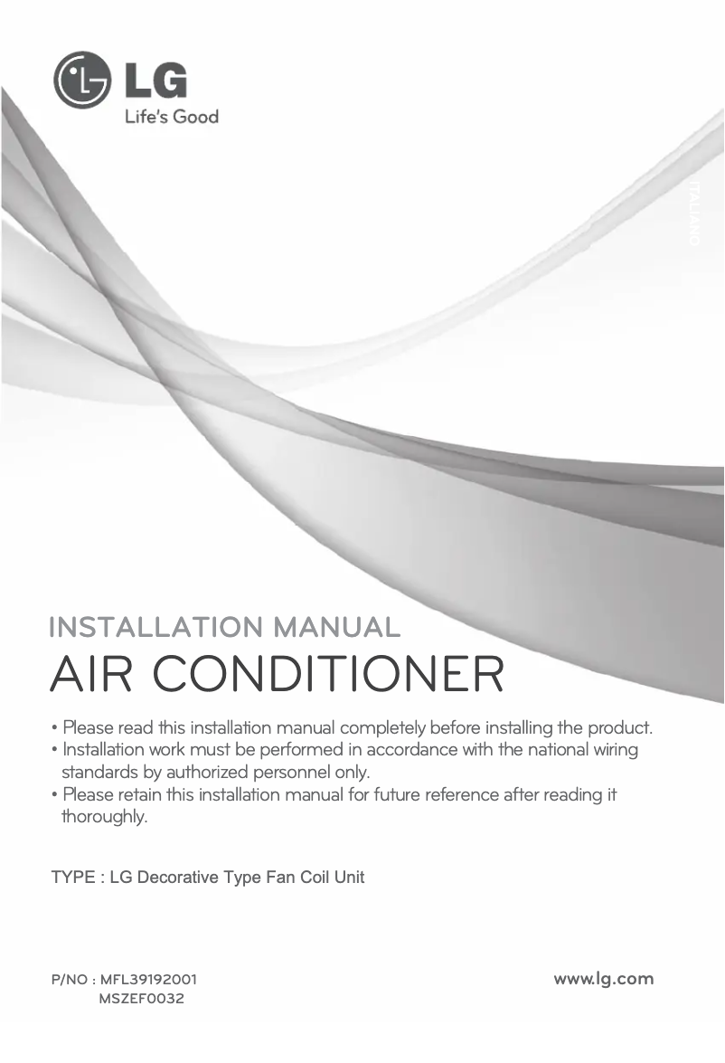 Page 1 de la notice Manuel utilisateur LG YCNB046BAB0