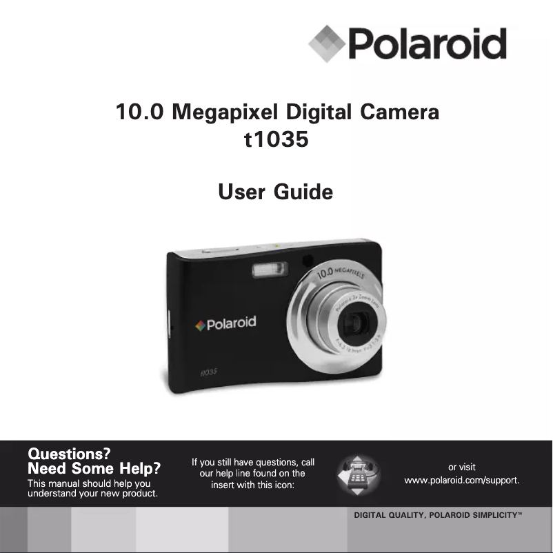 Página 1 del manual Manual de usuario Polaroid t1035