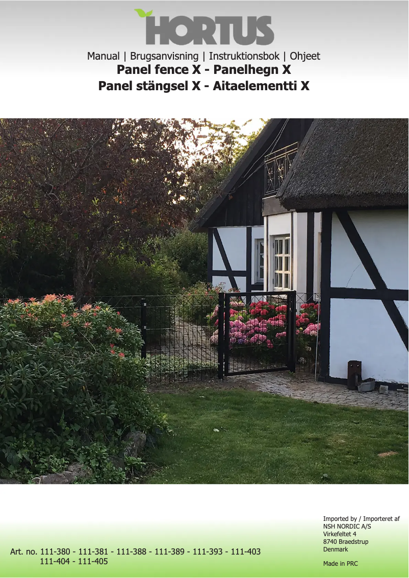 Page 1 de la notice Manuel utilisateur Hortus 111-403