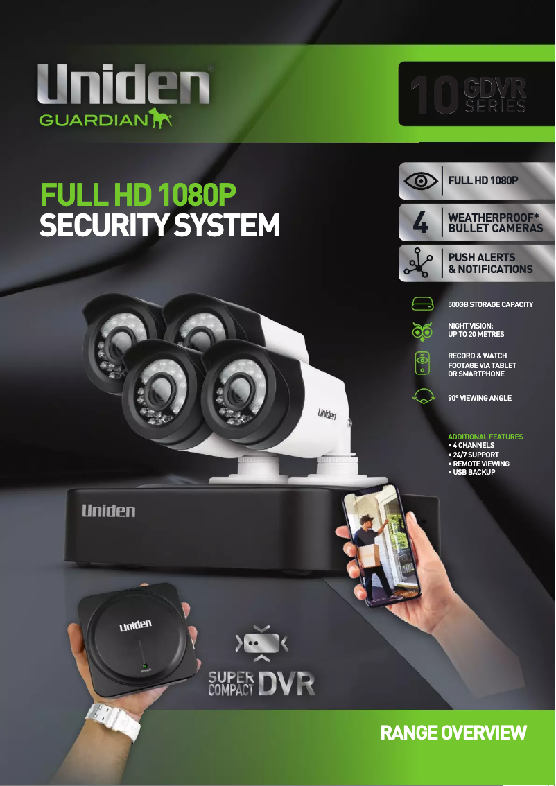 Page 1 de la notice Brochure Uniden GDVR 10440