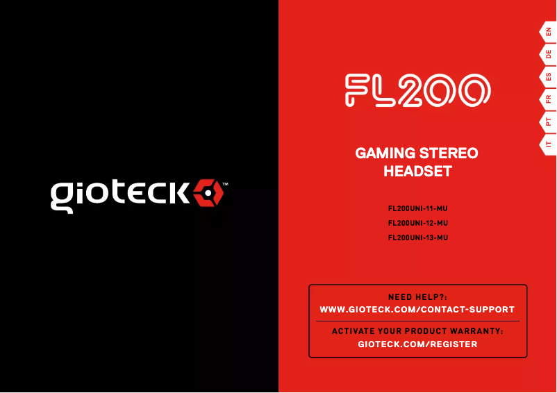 Page 1 of the manual User Manual Gioteck FL-200