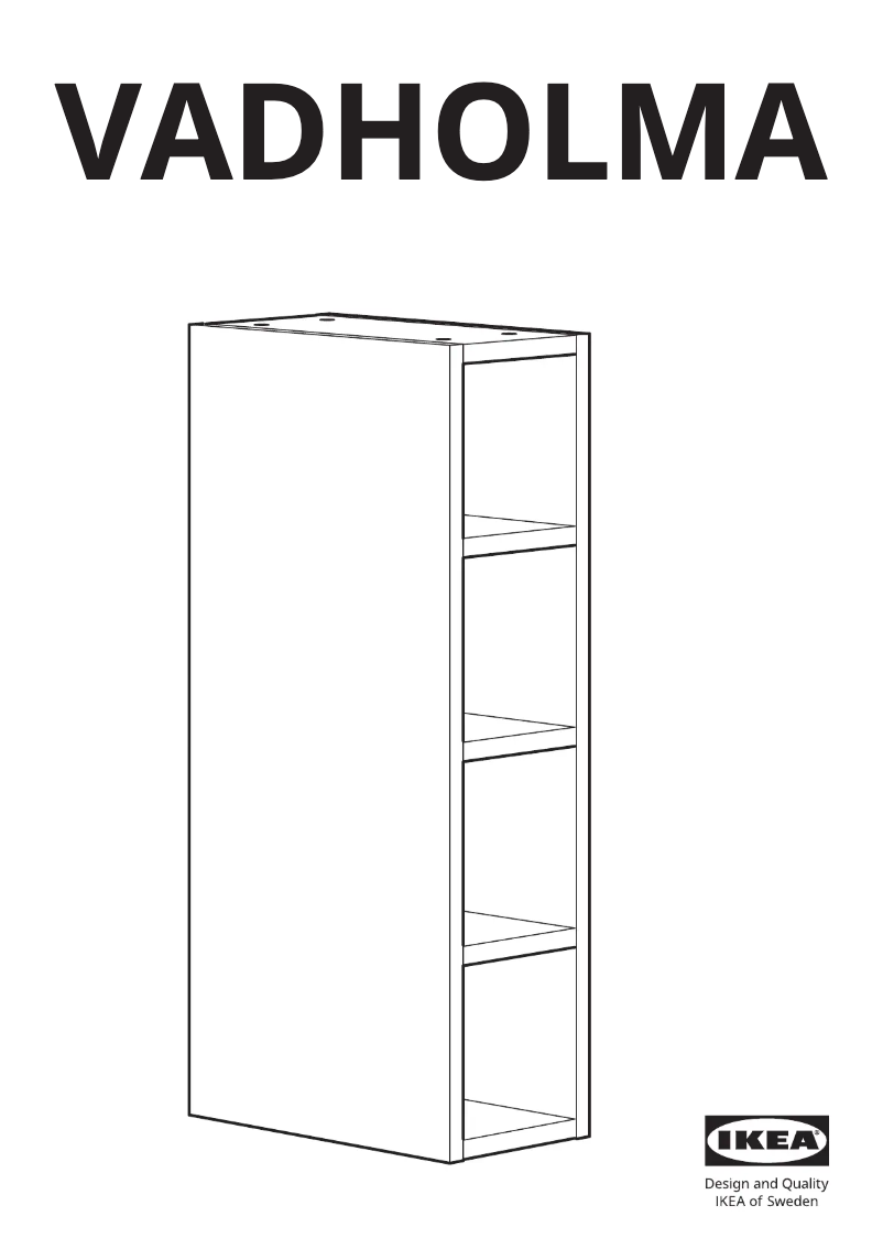 Page 1 de la notice Manuel utilisateur Ikea VADHOLMA 203.743.38