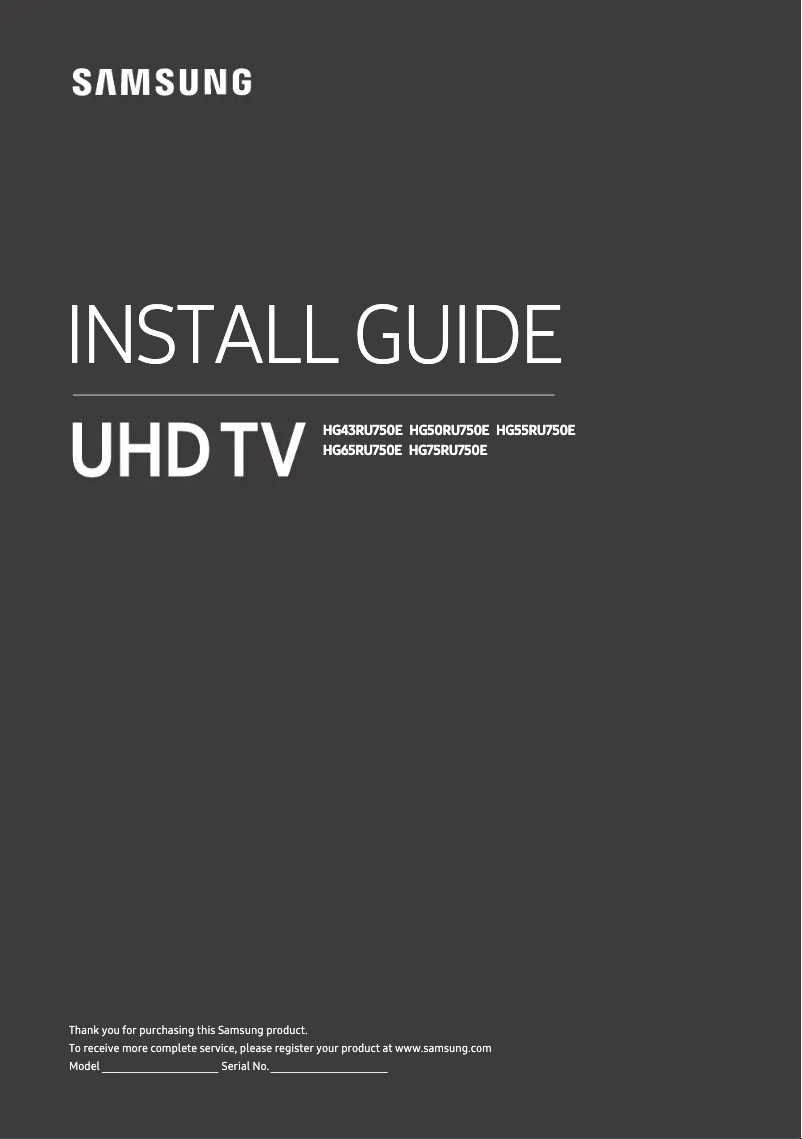 Página 1 del manual Manual de usuario Samsung HRU 750