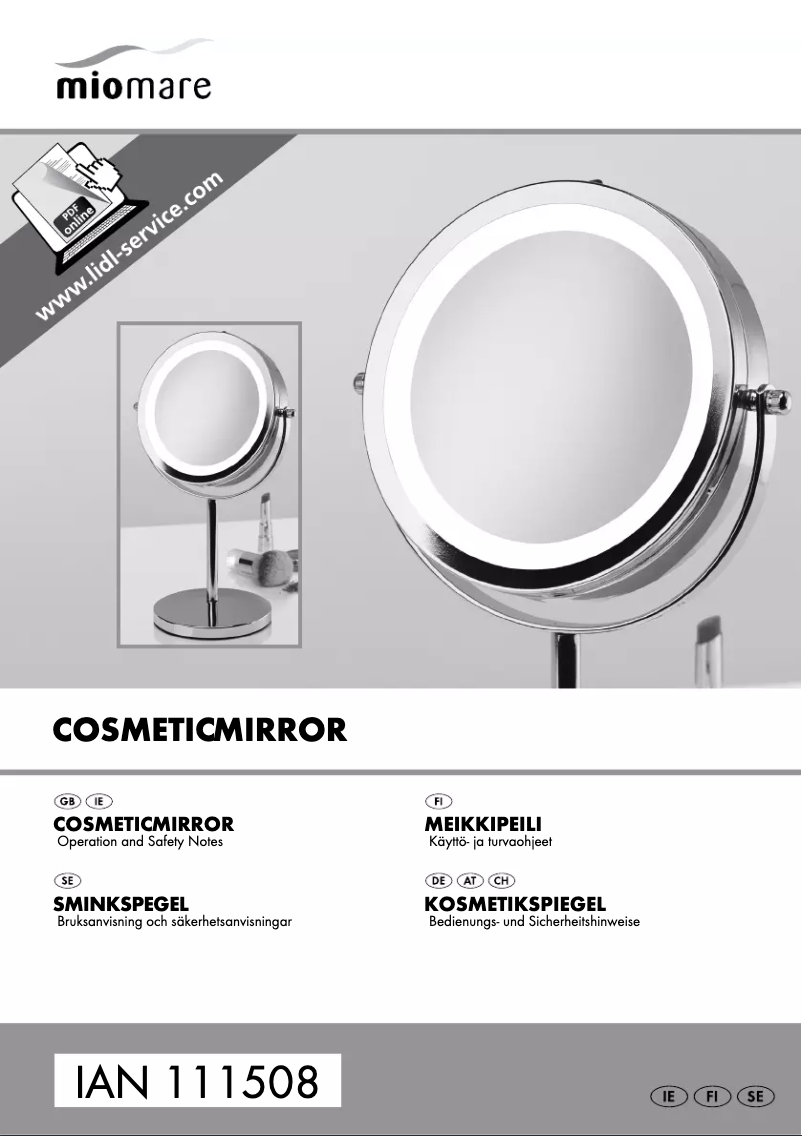 Page 1 de la notice Manuel utilisateur Miomare IAN 111508