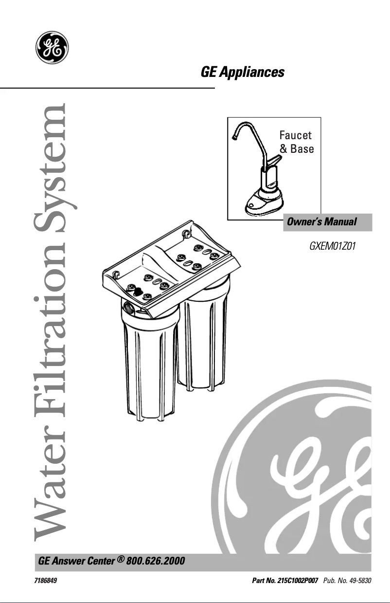 Image de la première page du manuel de l'appareil GXEM01Z