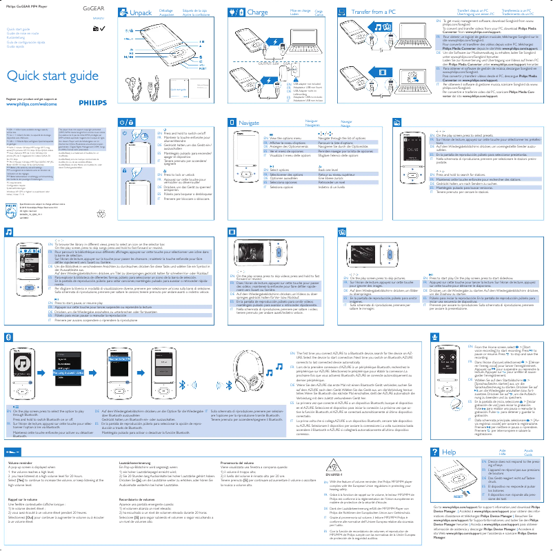 Page 1 of the manual User Manual Philips GoGear SA5AZU
