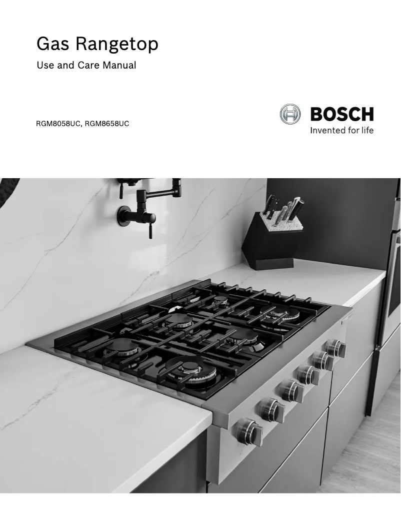 Page 1 of the manual Use and Maintenance Manual Bosch RGM8058UC