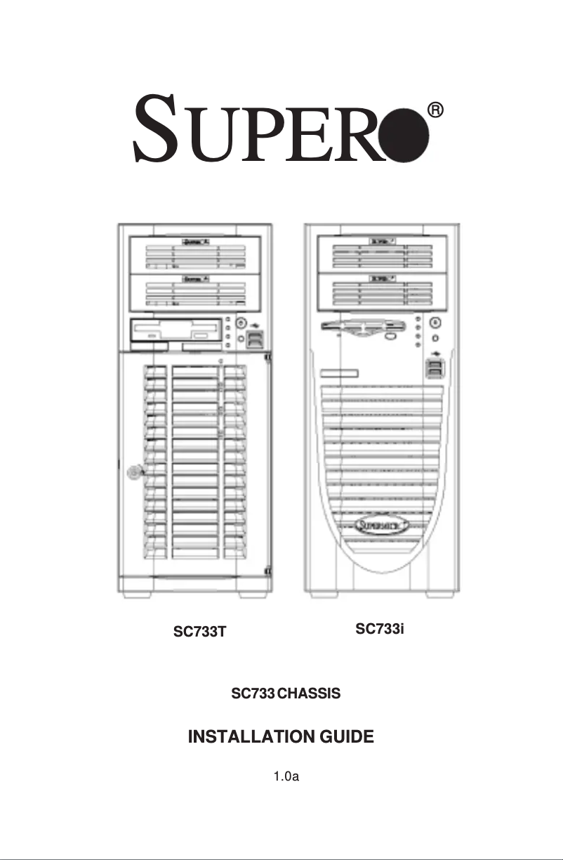 Page 1 de la notice Manuel utilisateur Supermicro SuperChassis 733T-350
