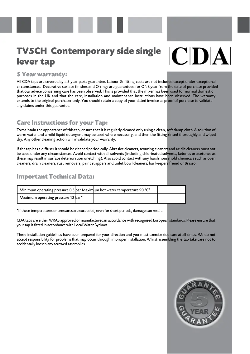 Página 1 del manual Manual de usuario CDA TV5CH