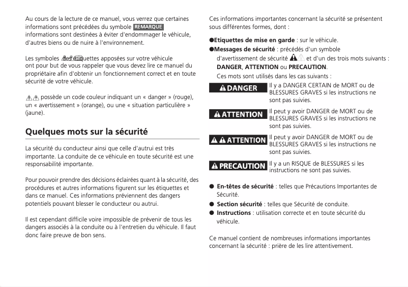 Page 1 de la notice Manuel utilisateur Honda CR-V (2016)