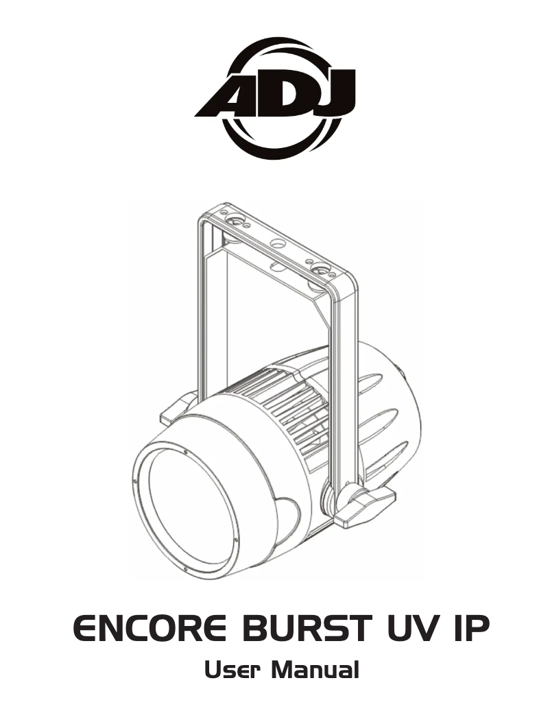 Page 1 de la notice Manuel utilisateur Adj Encore Burst UV IP