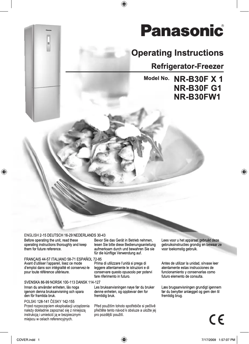 Page 1 de la notice Manuel utilisateur Panasonic NR-B30FW1