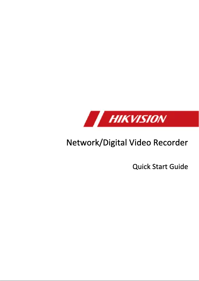 Page 1 de la notice Guide de démarrage rapide Hikvision DS-7632NI-I2/16P