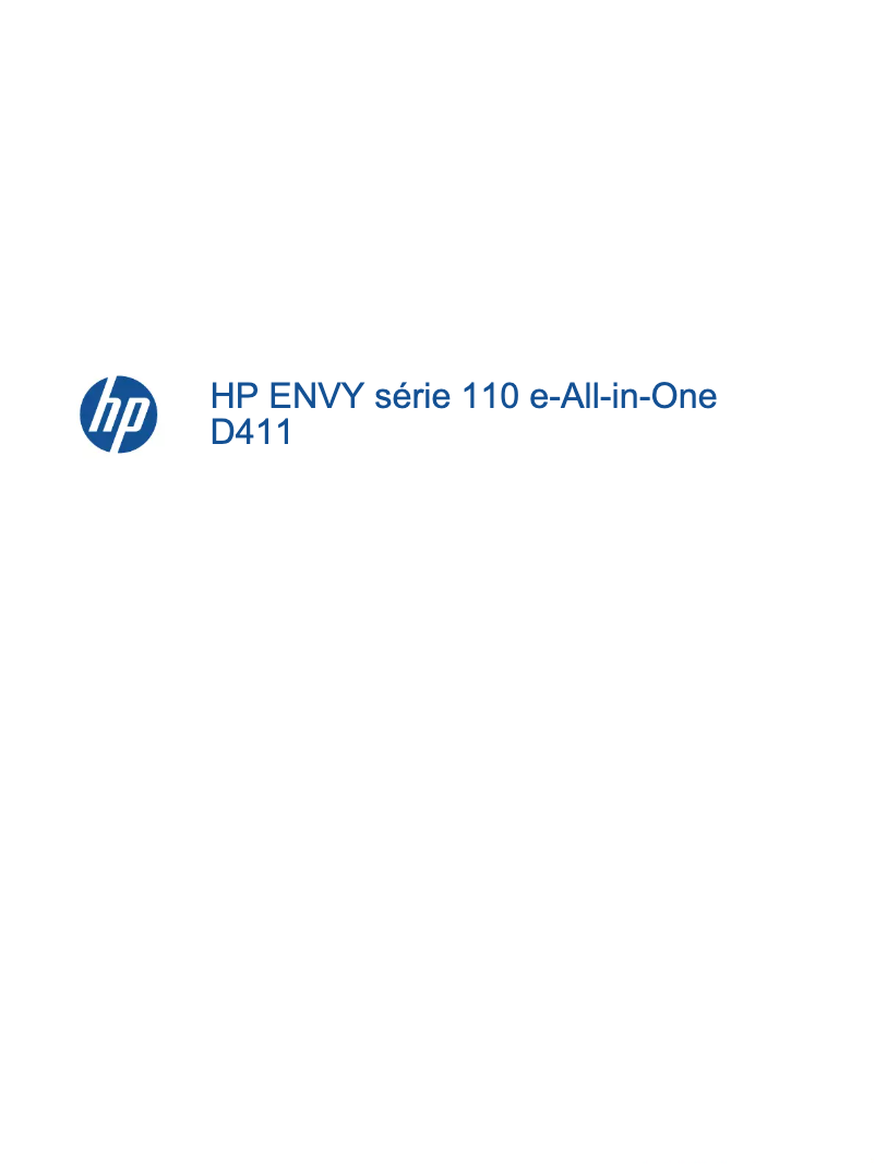Page n°1 - Manuel utilisateur HP ENVY 110 e-All-in-One D411