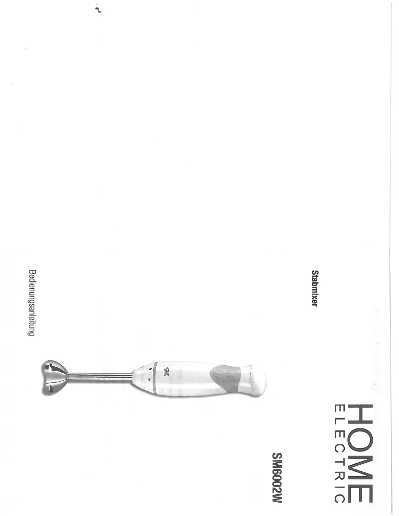 Page 1 de la notice Manuel utilisateur Home Electric SM6002W