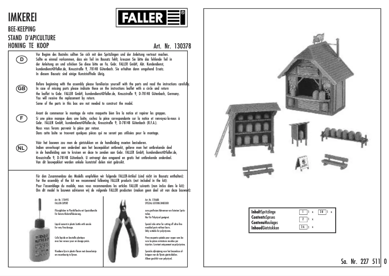 Page 1 de la notice Manuel utilisateur Faller 130378