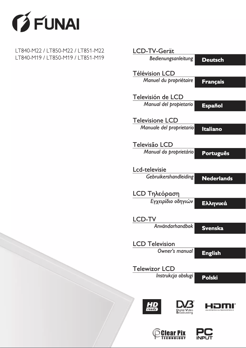 Página 1 del manual Manual de usuario Funai LT850-M19