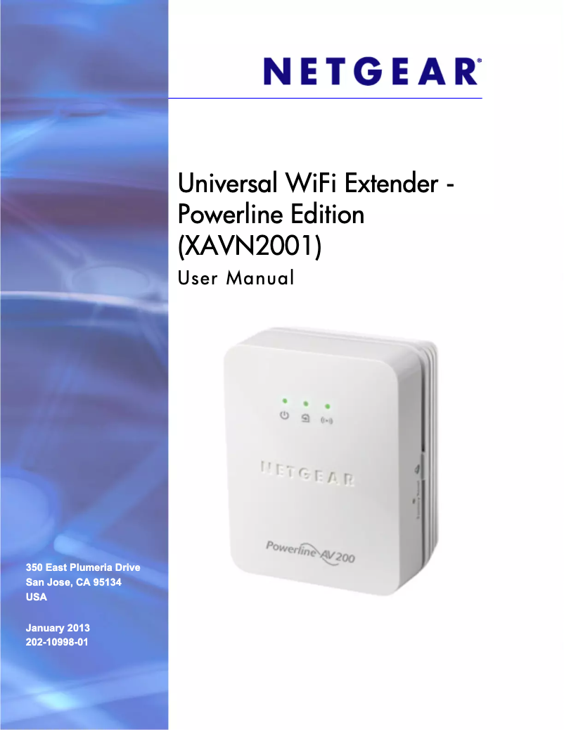 Page 1 de la notice Manuel utilisateur Netgear XAVN2001v2