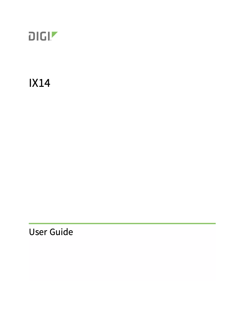 Page 1 de la notice Manuel utilisateur Digi IX14