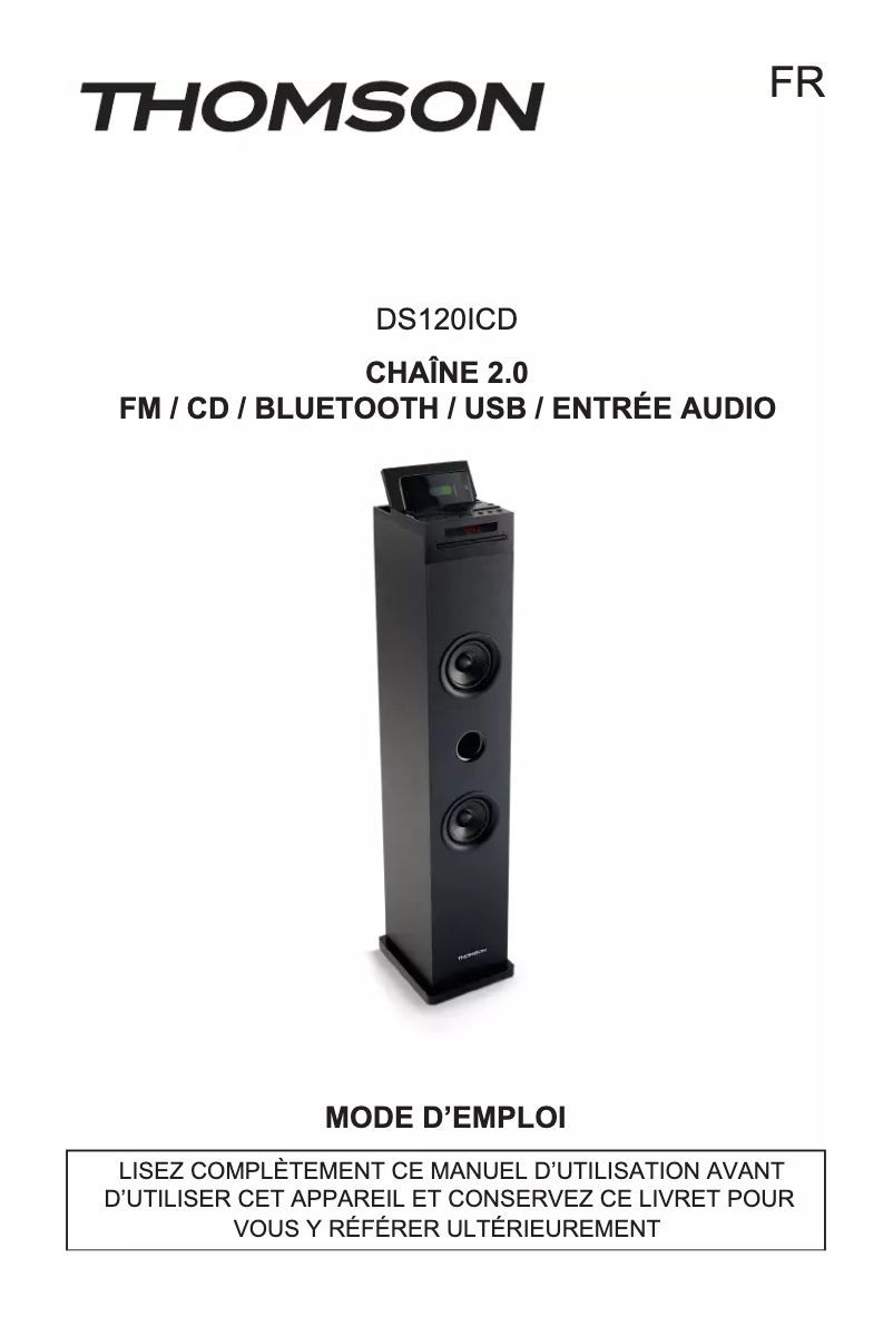 Page 1 de la notice Manuel utilisateur Thomson DS120ICD