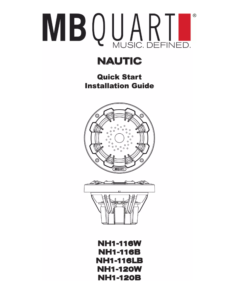 Page 1 de la notice Manuel utilisateur MB Quart NH1-116LB