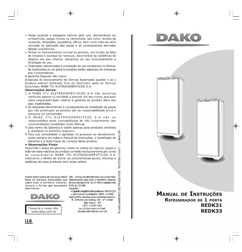Image de la première page du manuel de l'appareil REDK 33
