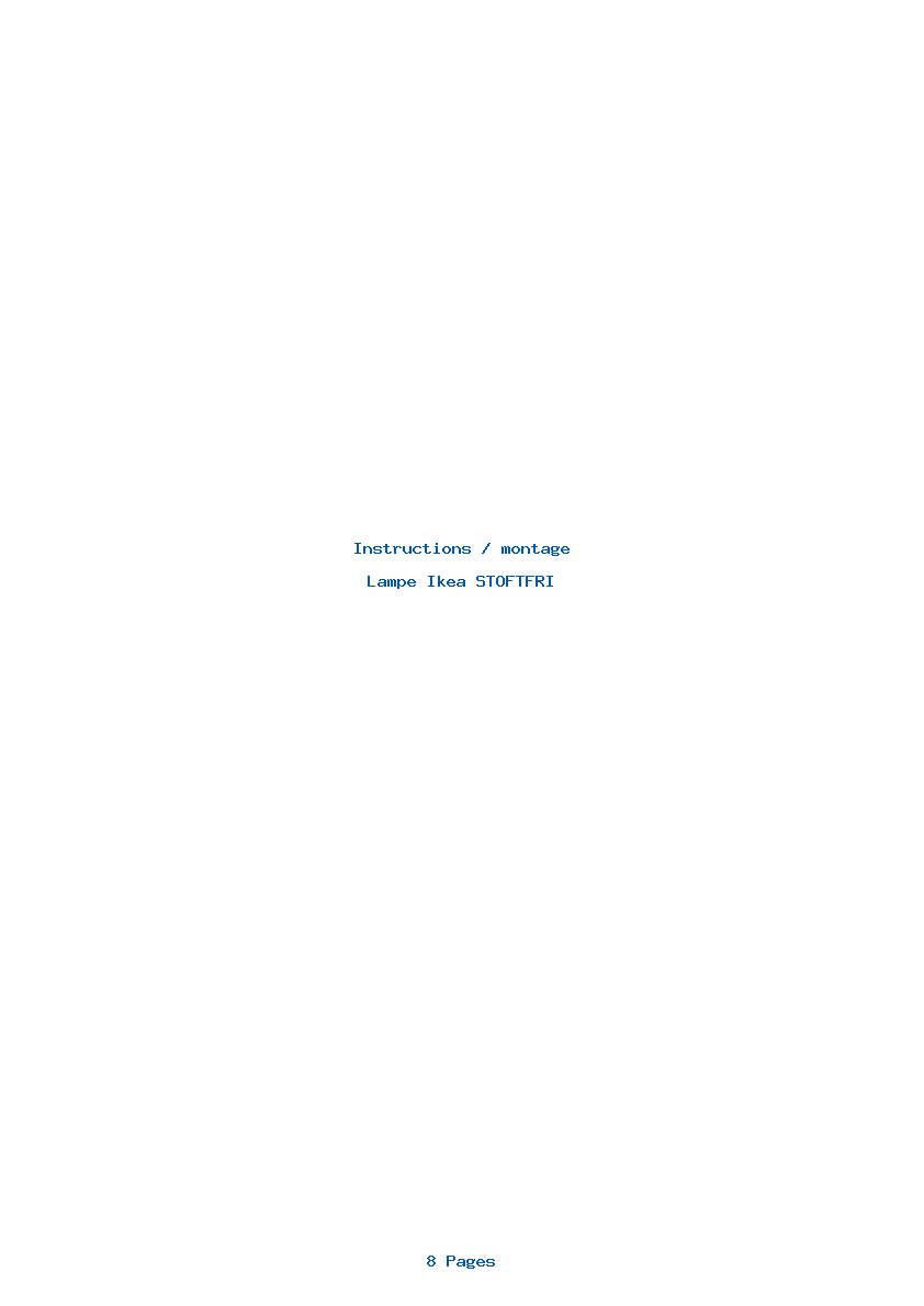 Page 1 de la notice Instructions / montage Ikea STOFTFRI