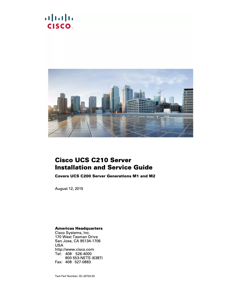Page 1 de la notice Manuel utilisateur Cisco UCS C210 M2