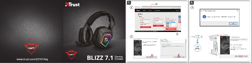 Page 1 de la notice Manuel utilisateur Trust Blizz 7.1 GXT 450