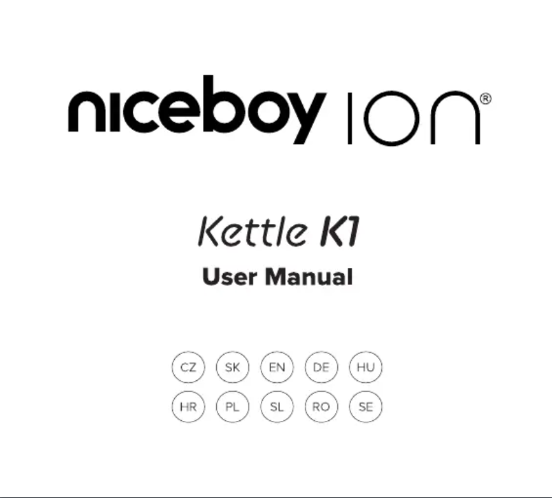 Page 1 de la notice Manuel utilisateur Niceboy ION Kettle K1
