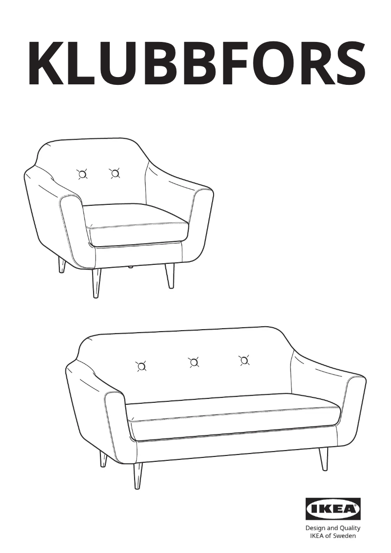 Page 1 de la notice Manuel utilisateur Ikea KLUBBFORS 804.577.45