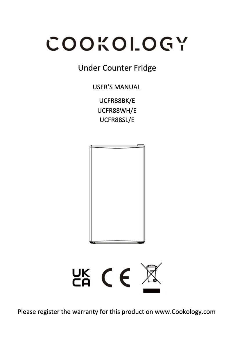 Page 1 de la notice Manuel utilisateur Cookology UCFR88BK