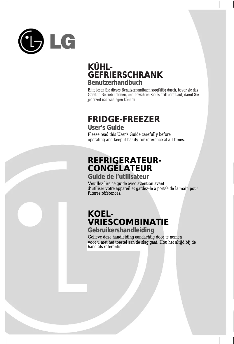 Page 1 de la notice Manuel utilisateur LG GR-D459