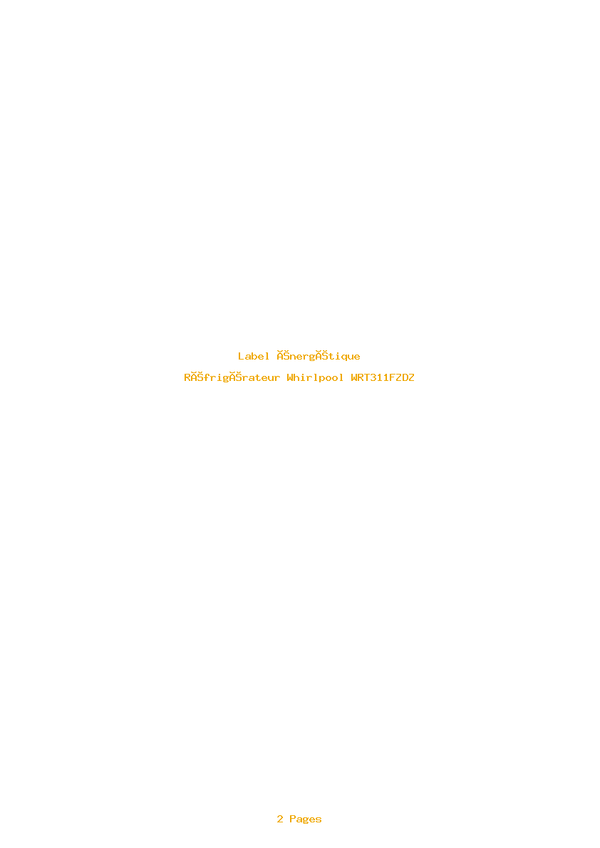Image de la première page du manuel de l'appareil WRT311FZDZ