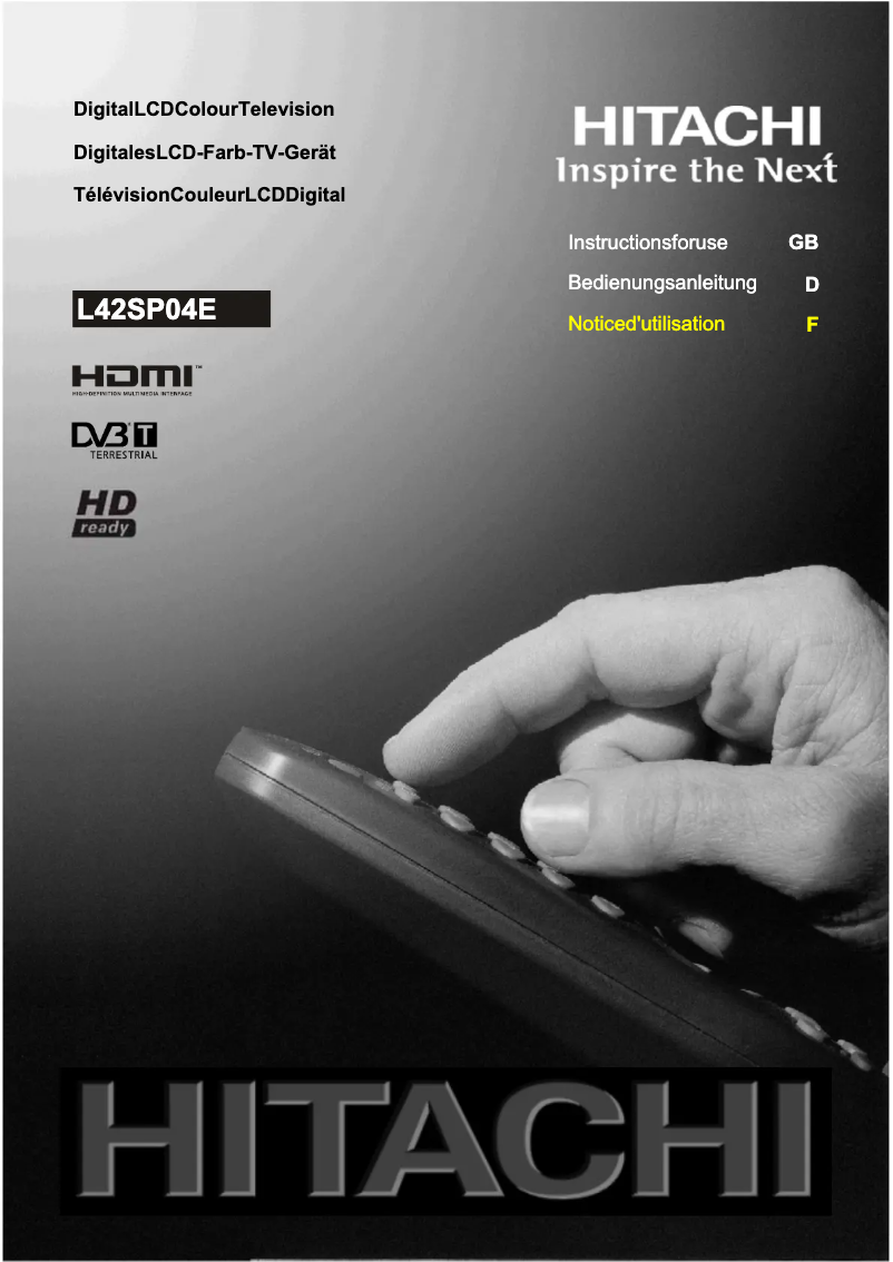 Página 1 del manual Manual de usuario Hitachi L42SP04E