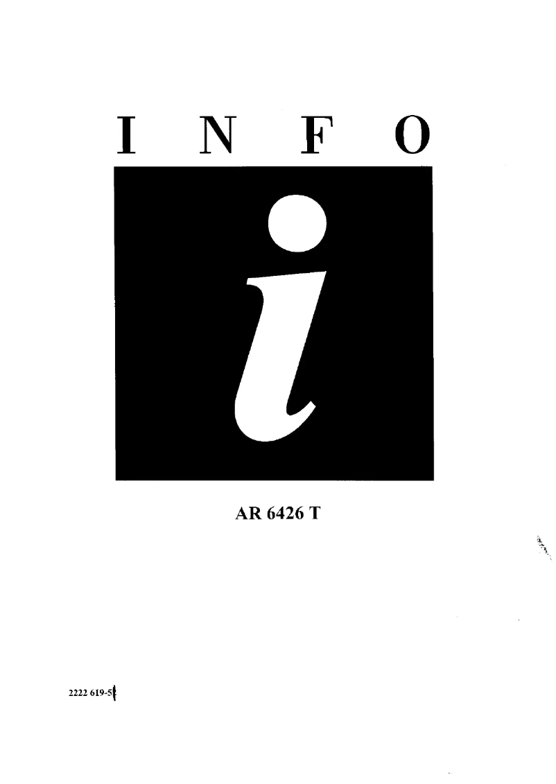 Página 1 del manual Manual de usuario Arthur Martin-Electrolux AR6426T