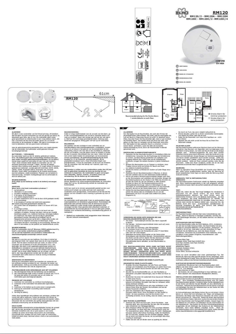 Página 1 del manual Manual de usuario Elro RM120H