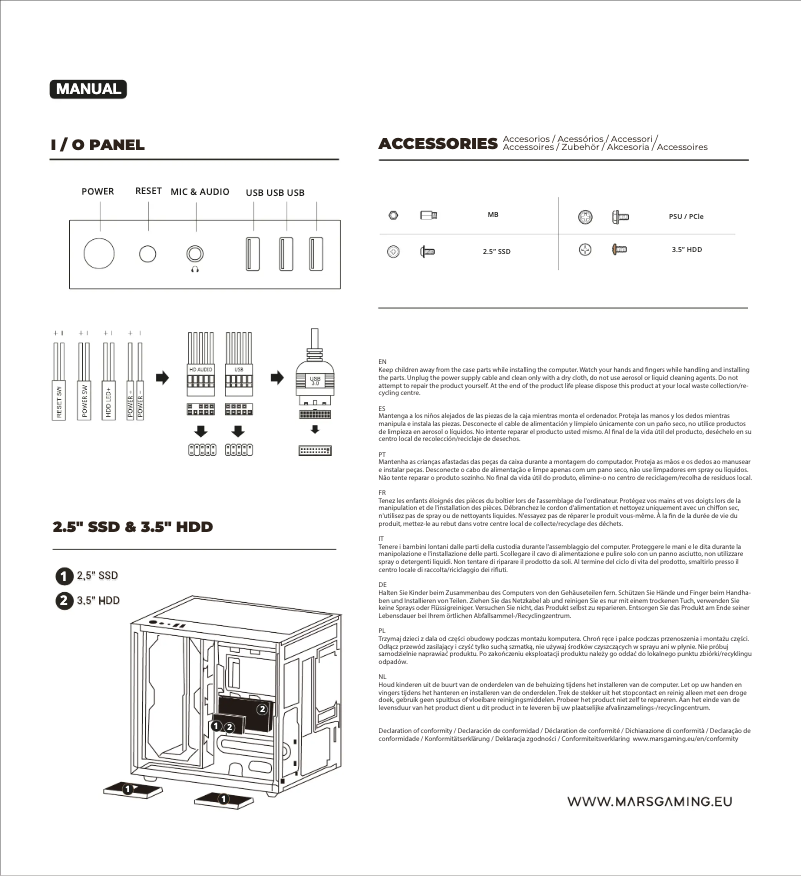Página 1 del manual Manual de usuario Mars Gaming MC-VIEW
