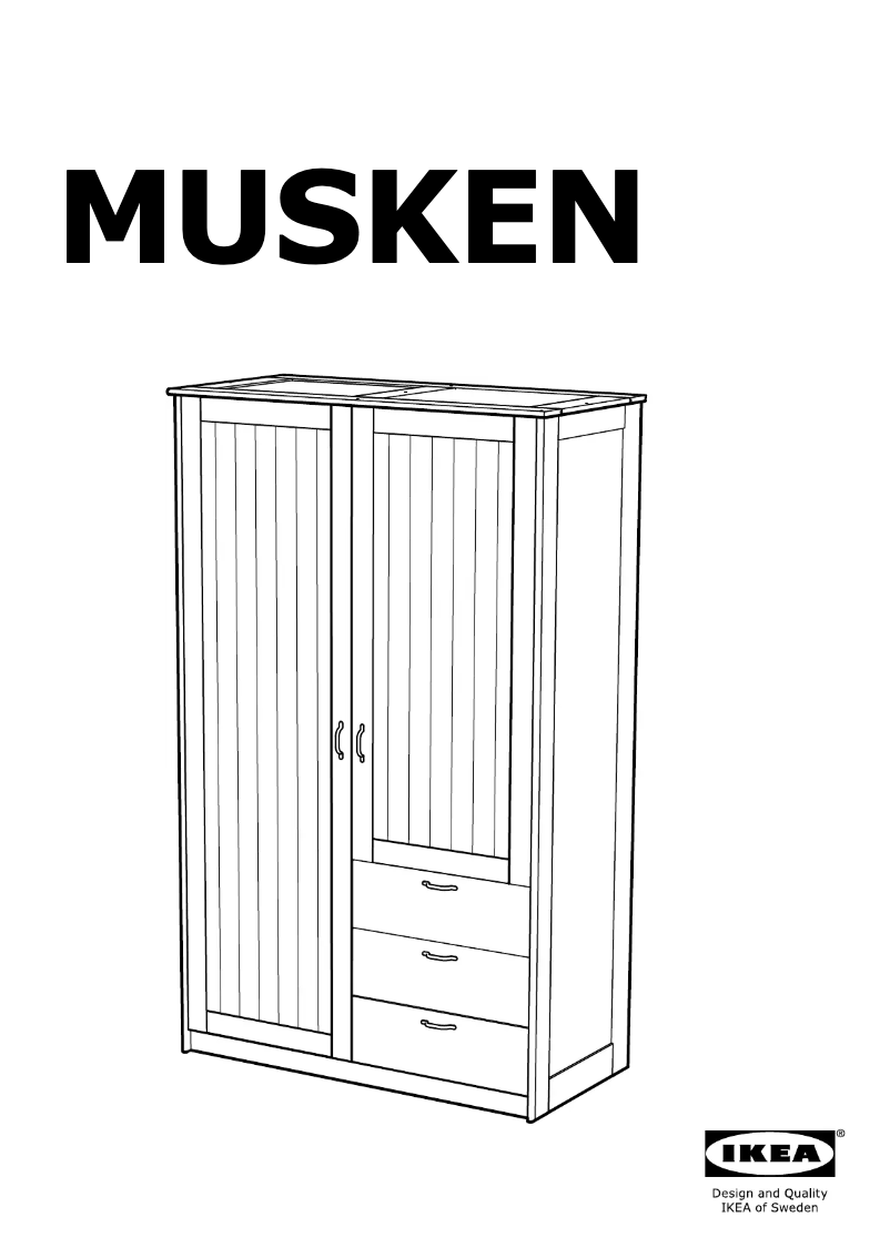 Page 1 de la notice Manuel utilisateur Ikea MUSKEN