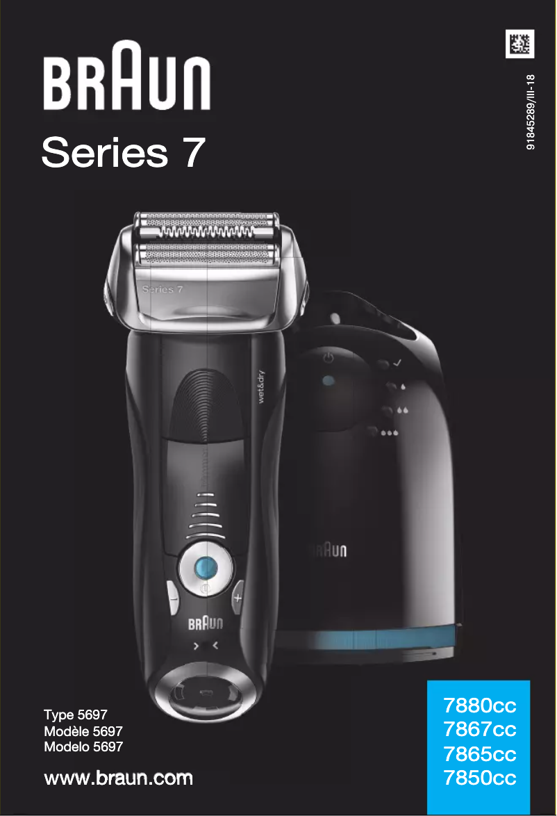 Page 1 de la notice Manuel utilisateur Braun Series 7 7865cc
