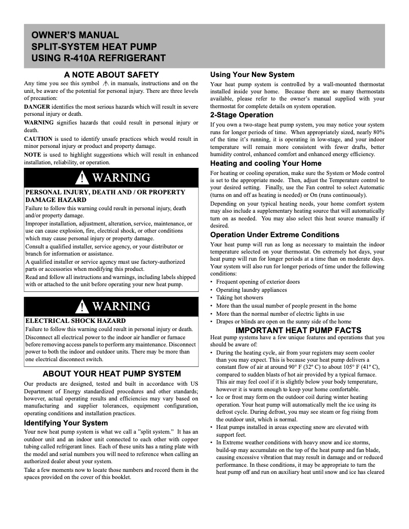 Página 1 del manual Manual de usuario Carrier Performance 25TPA7