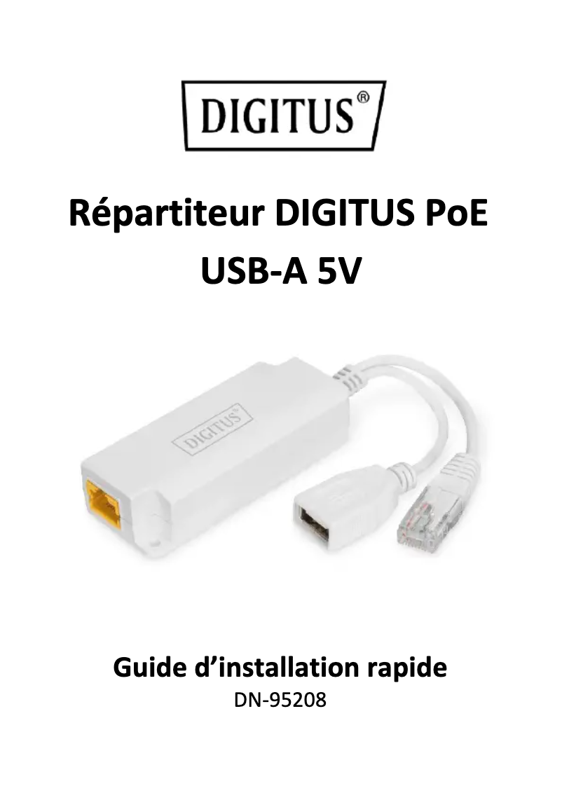 Page 1 de la notice Manuel utilisateur Digitus DN-95208