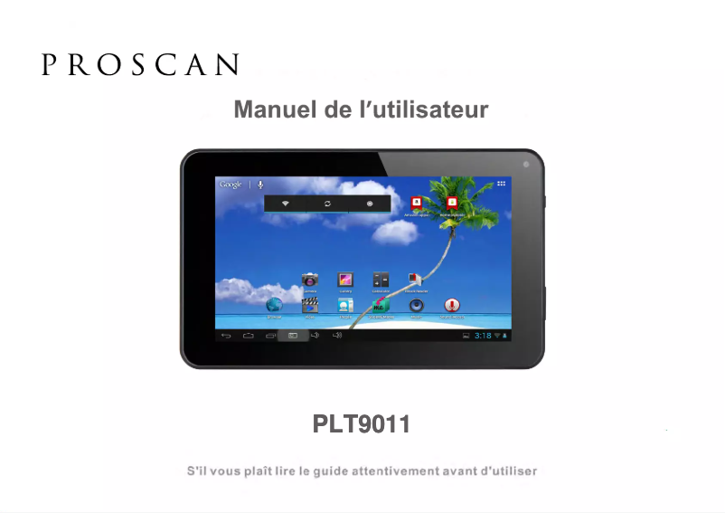 Page 1 de la notice Manuel utilisateur Proscan PLT9011