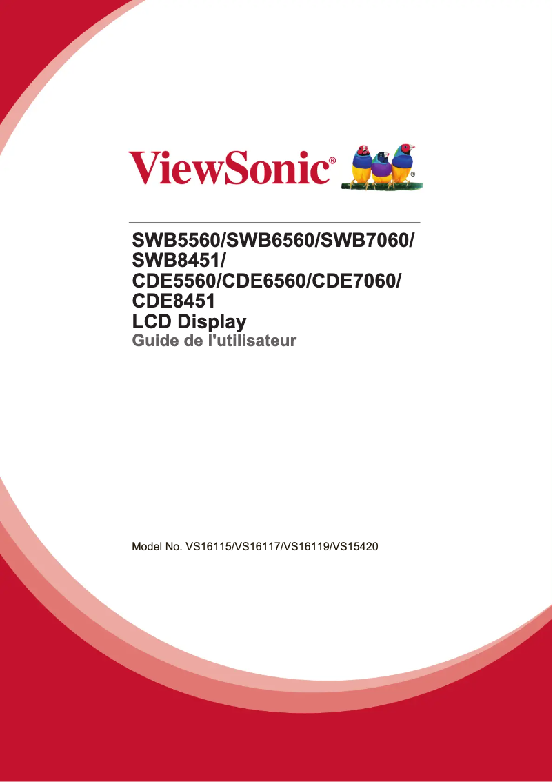 Página 1 del manual Manual de usuario Viewsonic CDE8451