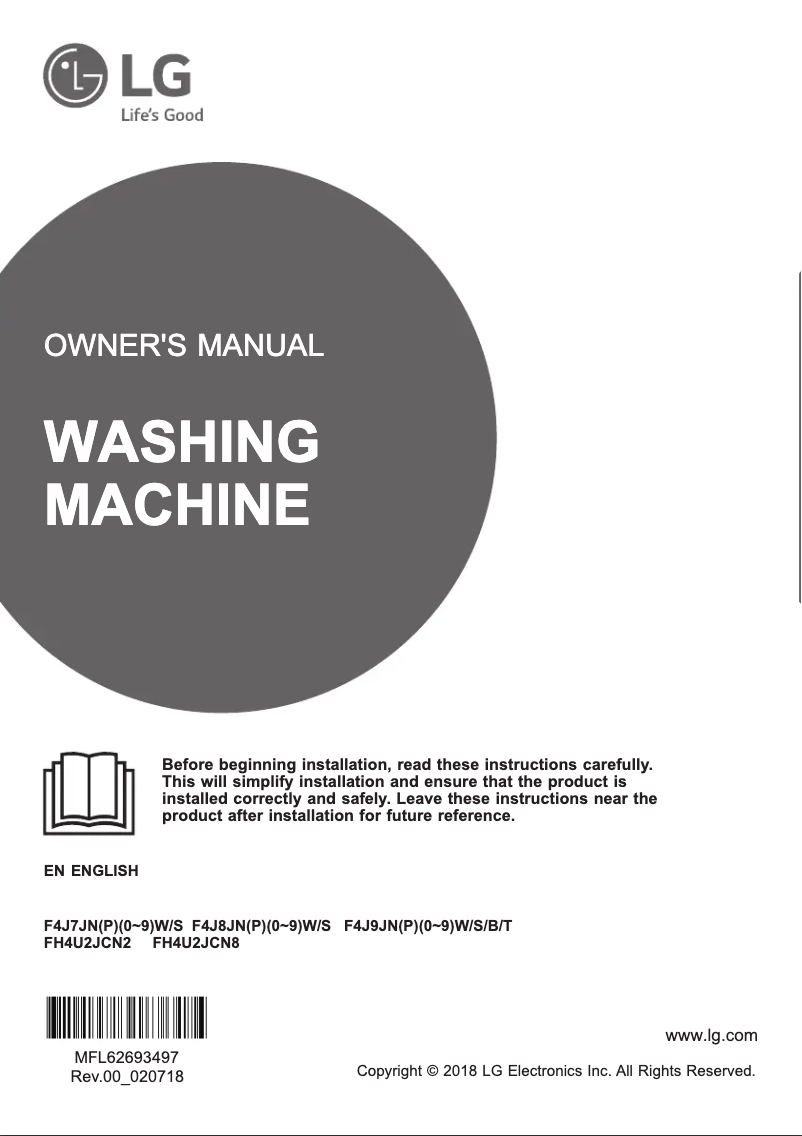 Page 1 de la notice Manuel utilisateur LG FH4U2JCN8