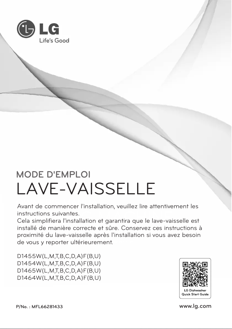 Page 1 de la notice Manuel utilisateur LG D1464MF