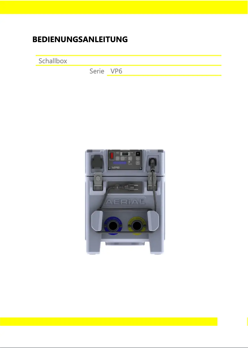 Página 1 del manual Manual de usuario Aerial VP 6