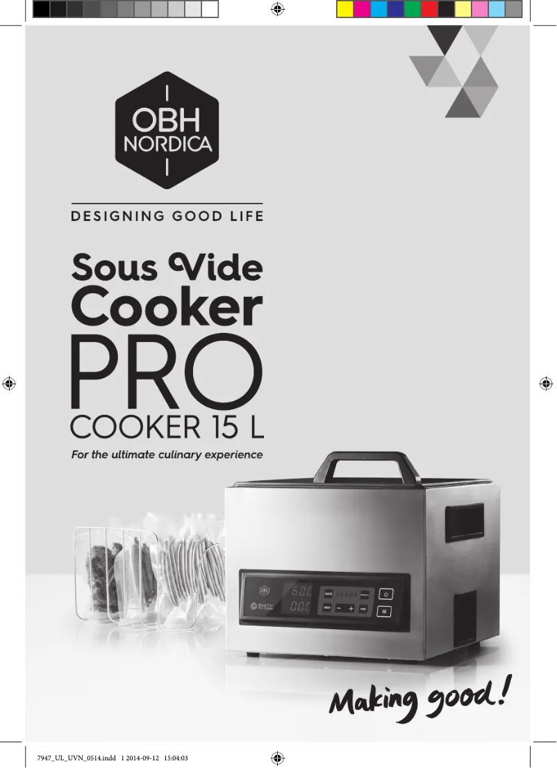 Page 1 de la notice Manuel utilisateur OBH Nordica Pro 15l 7947