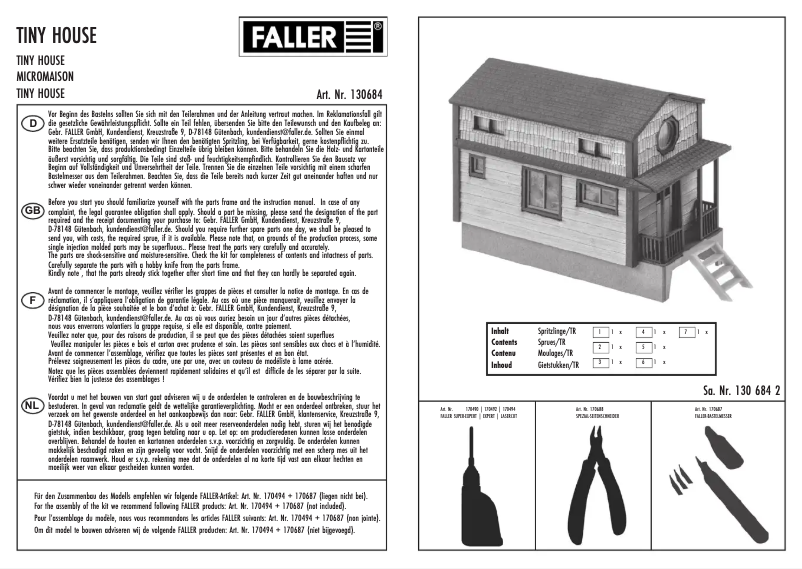 Page 1 de la notice Manuel utilisateur Faller 130684